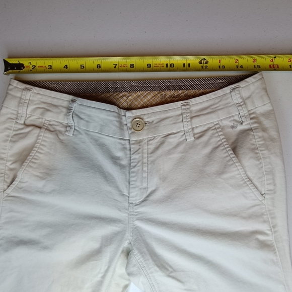 Y2K G1 Tailor Goods Off-White Light Grey Brushed Cotton Low Rise Flared Jeans - Picture 12 of 16